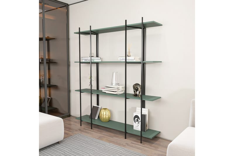 Painesville Bokhylla 160 cm - Svart/Green - Förvaring - Hylla - Bokhylla