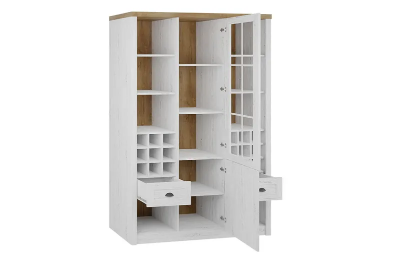 Prowansja Bokhylla 140 cm - Vit/Trä - Förvaring - Hylla - Bokhylla