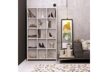 Puntoz Bokhylla Hög - Vit - Förvaring - Hylla - Bokhylla