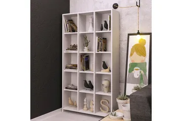 Puntoz Bokhylla Hög - Vit - Förvaring - Hylla - Bokhylla