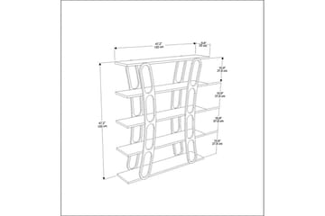 Bokhylla Quenla Vit / Rany - Vit / Rany - Förvaring - Hylla - Bokhylla
