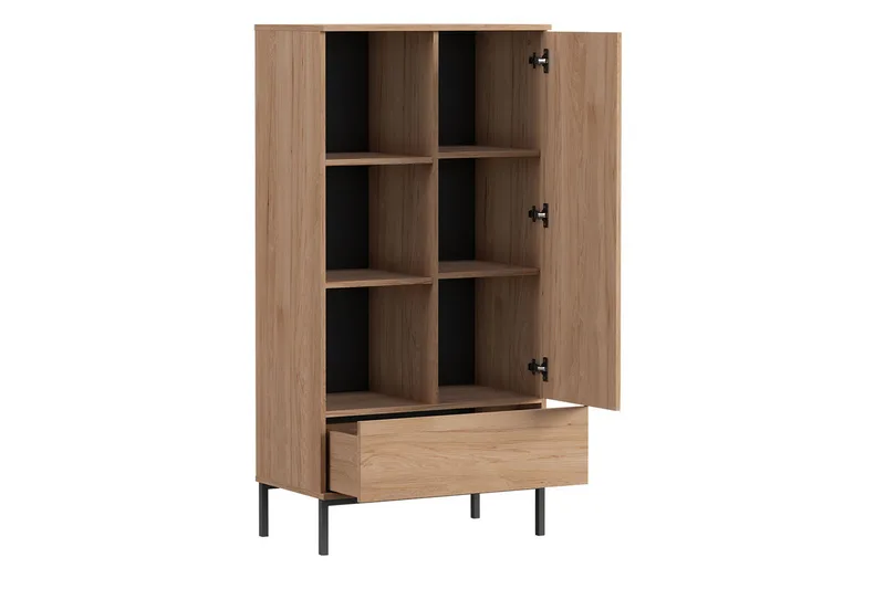 Querty Bokhylla 70x140x41 cm - Svart - Förvaring - Hylla - Bokhylla