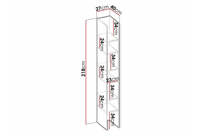 Rathmore Bokhylla 27x40 cm NO_BRAND Light wood - Förvaring - Hylla - Bokhylla