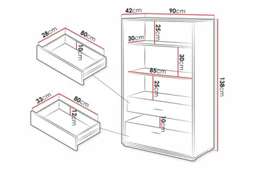 Rathmore Bokhylla 90x42 cm Black - Förvaring - Hylla - Bokhylla