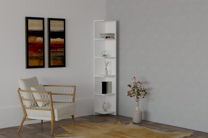 Rinorea Bokhylla 25x160 cm - Vit - Förvaring - Hylla - Bokhylla