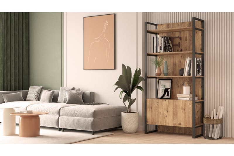 Rinorea Bokhylla 90x180 cm - Grön - Förvaring - Hylla - Bokhylla