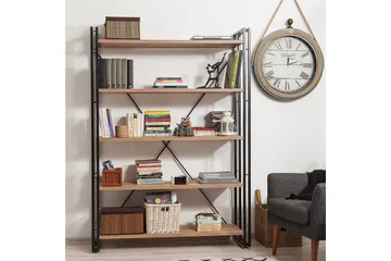 Sapphira Bokhylla - Trä/Svart - Förvaring - Hylla - Bokhylla