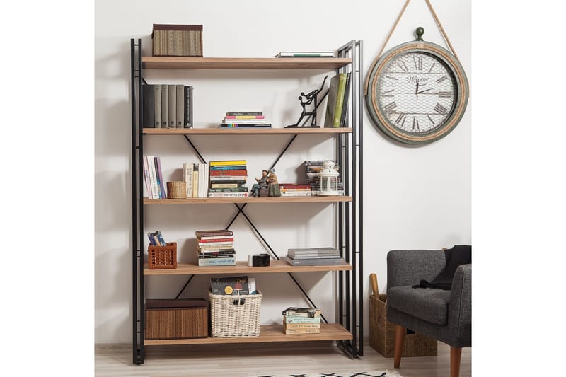 Sapphira Bokhylla - Trä/Svart - Förvaring - Hylla - Bokhylla