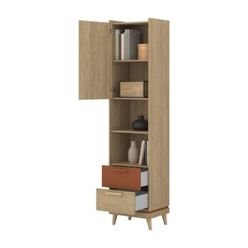 Bokhylla Scandi 1 dörr med 2 lådor - Förvaring - Hylla - Bokhylla