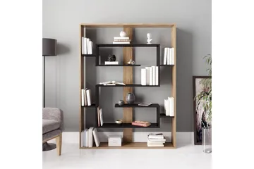 Schmand Bokhylla 120 cm - Svart|Ek - Förvaring - Hylla - Bokhylla