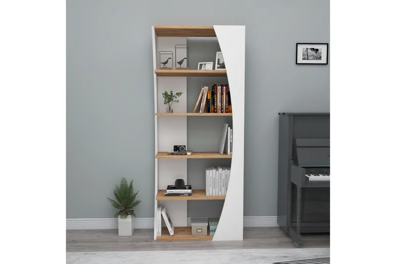 Selge Bokhylla 63,6 cm i Ek - Vit - Förvaring - Hylla - Bokhylla