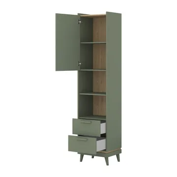 Bokhylla Skandinavisk 1 Dörr 2 Lådor - Förvaring - Hylla - Bokhylla