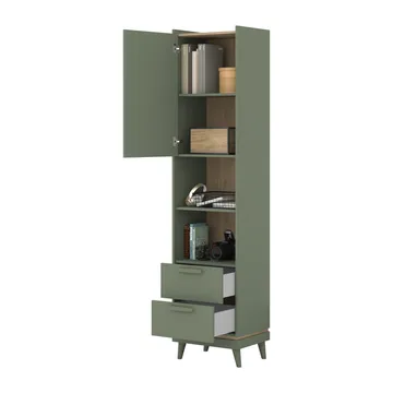 Bokhylla Skandinavisk 1 Dörr 2 Lådor - Förvaring - Hylla - Bokhylla