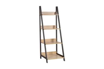 Step Bokhylla 48 cm i Trä med Metallram - Ljusbrun - Förvaring - Hylla - Bokhylla