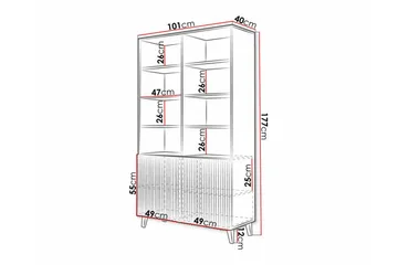 Strontian Bokhylla 101x40 cm Scandinavian Choice Black - Förvaring - Hylla - Bokhylla