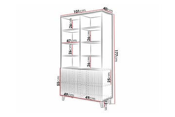 Strontian Bokhylla 101x40 cm Scandinavian Choice White - Förvaring - Hylla - Bokhylla