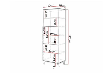 Strontian Bokhylla 60x40 cm Scandinavian Choice Graphite - Förvaring - Hylla - Bokhylla