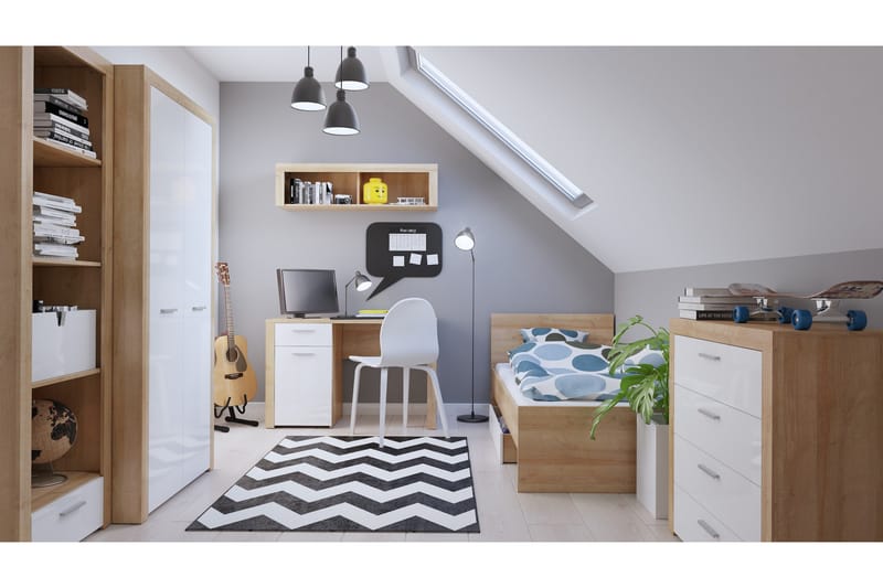 Tarka Bokhylla - Trä/natur|Vit - Förvaring - Hylla - Bokhylla