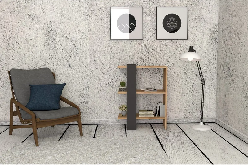 Terasa Bokhylla 52 cm - Valnöt|Grå - Förvaring - Hylla - Bokhylla