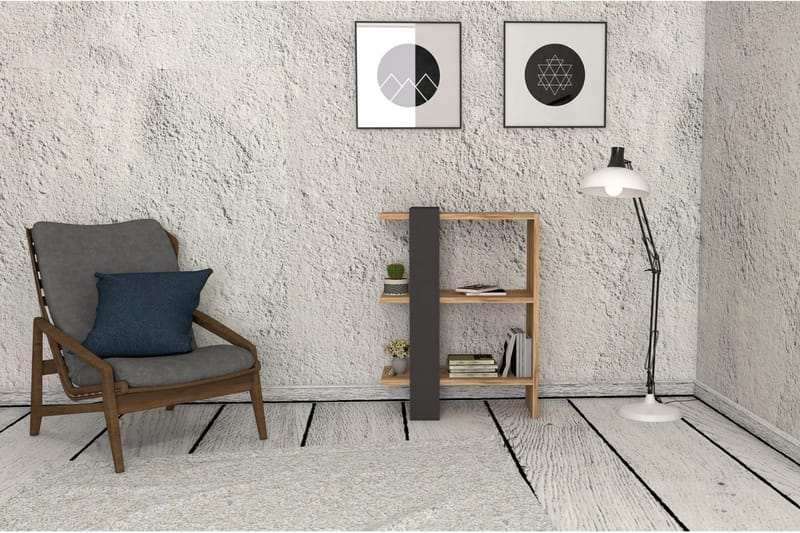 Terasa Bokhylla 52 cm - Valnöt|Grå - Förvaring - Hylla - Bokhylla