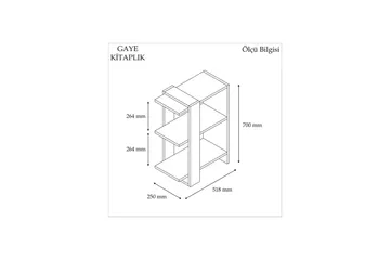 Terasa Bokhylla 52 cm - Valnöt|Grå - Förvaring - Hylla - Bokhylla