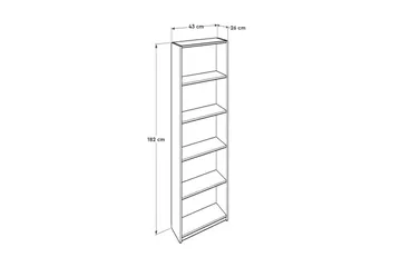 Bokhylla Ticoman Vit - Vit - Förvaring - Hylla - Bokhylla