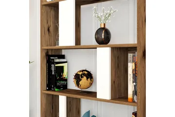 Timiza Bokhylla 90x20 cm 5 Hyllor - Mörkbrun - Förvaring - Hylla - Bokhylla