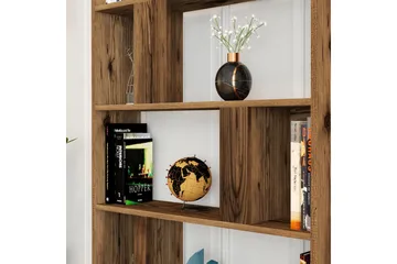 Timiza Bokhylla 90x20 cm 5 Hyllor - Mörkbrun - Förvaring - Hylla - Bokhylla