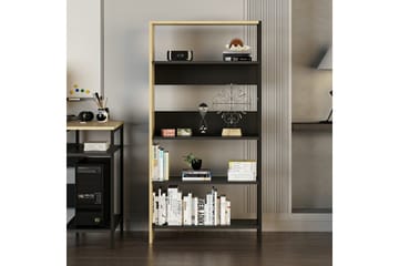 Bokhylla Tiran 90 cm - Antracit/Ek/Svart - Förvaring - Hylla - Bokhylla