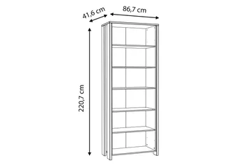 Torelles Bokhylla 42x87 cm - Brun/Grå - Förvaring - Hylla - Bokhylla