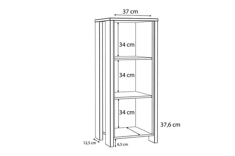 Torelles Bokhylla 47x115 cm - Mörkbrun - Förvaring - Hylla - Bokhylla