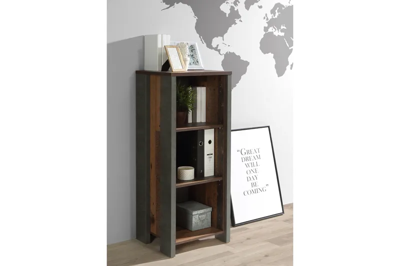 Torelles Bokhylla 47x115 cm - Mörkbrun - Förvaring - Hylla - Bokhylla