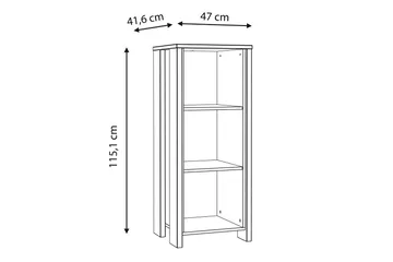 Torelles Bokhylla 47x115 cm - Mörkbrun - Förvaring - Hylla - Bokhylla