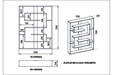 Tuskan Bokhylla 120 cm - Svart - Förvaring - Hylla - Bokhylla