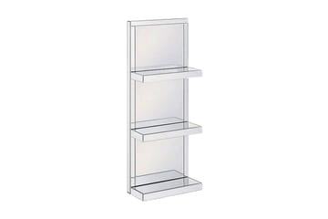 Vägghylla Viboras 41x20 cm - Spegeleffekt/Silver - Förvaring - Hylla - Bokhylla
