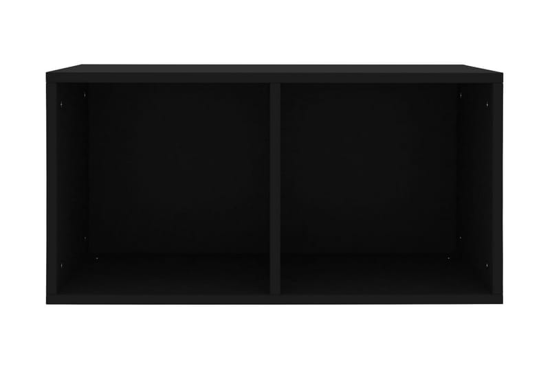 Vinylhylla svart 71x34x36 cm spånskiva - Svart - Bokhylla
