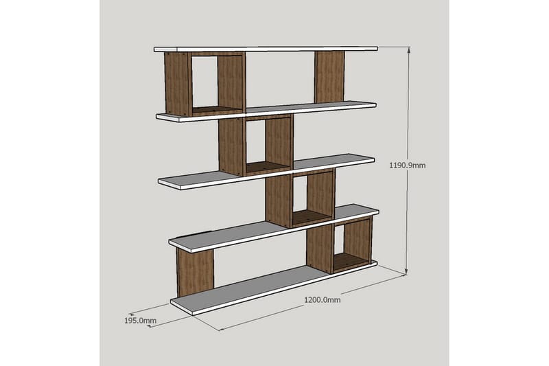Windlar Vägghylla - Vit - Förvaring - Hylla - Bokhylla