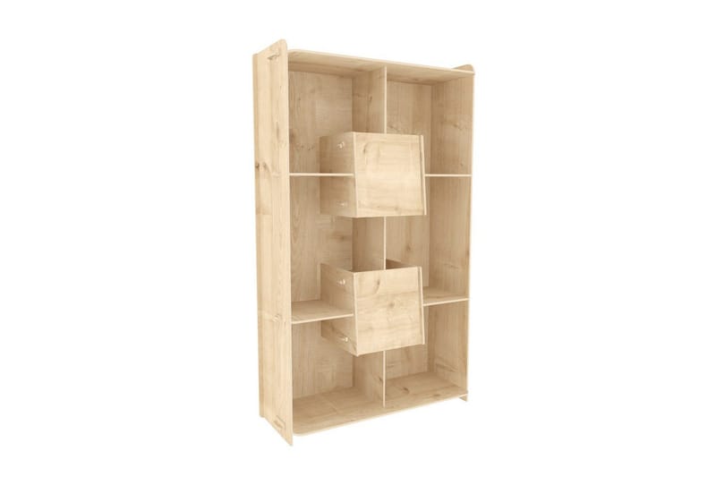 Bokhylla Pana Ek, Mediumfärgat trä