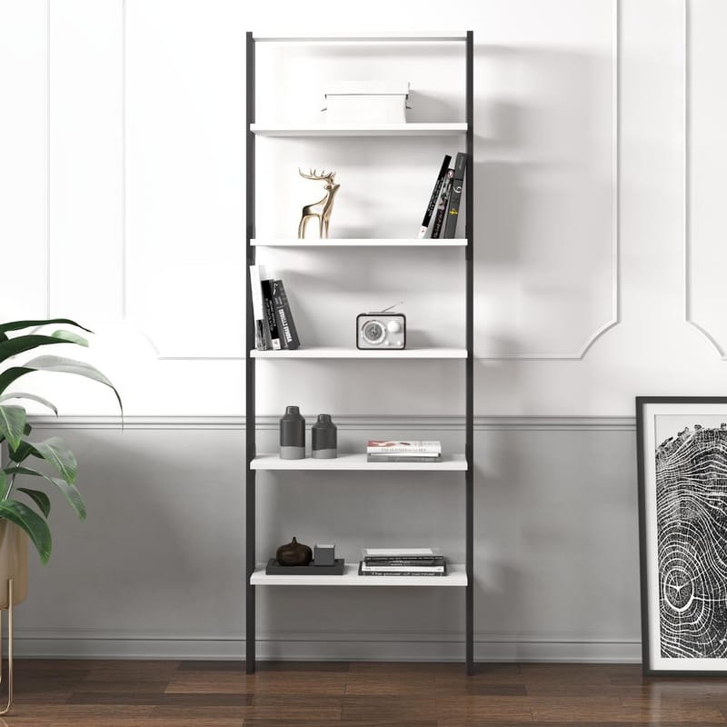 Branik Bokhylla 61x180x25 cm - Antracit/Vit - Förvaring - Hylla - Bokhylla