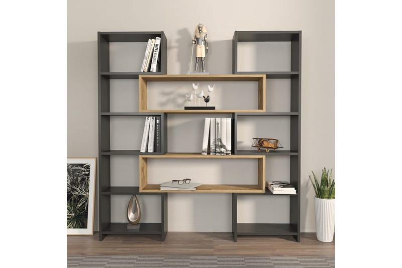Bravelle Bokhylla 163,5 cm - Beige/Svart - Förvaring - Hylla - Bokhylla