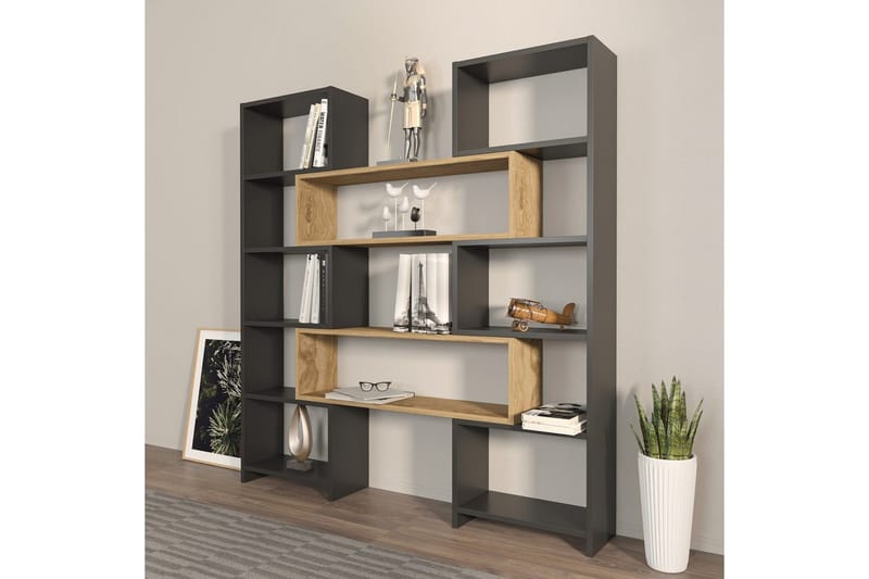 Bravelle Bokhylla 163,5 cm - Beige/Svart - Förvaring - Hylla - Bokhylla