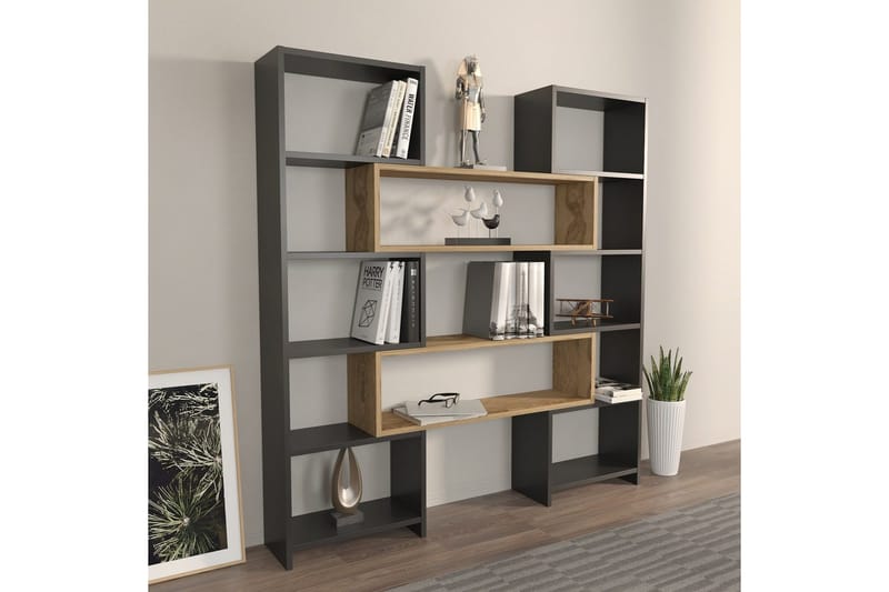 Bravelle Bokhylla 163,5 cm - Beige/Svart - Förvaring - Hylla - Bokhylla