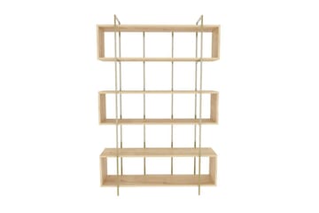 Bruti Bokhylla 120 cm - Ljusbrun/Guld - Förvaring - Hylla - Bokhylla