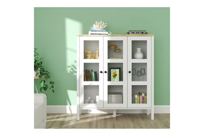 Cadrel Bokhylla 112 cm - Natur/Vit - Förvaring - Hylla - Bokhylla