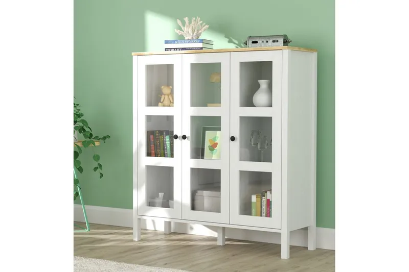 Cadrel Bokhylla 112 cm - Natur/Vit - Förvaring - Hylla - Bokhylla