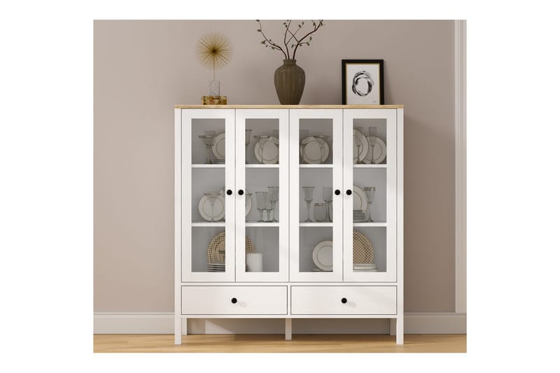 Cadrel Bokhylla 130 cm - Natur/Vit - Förvaring - Hylla - Bokhylla