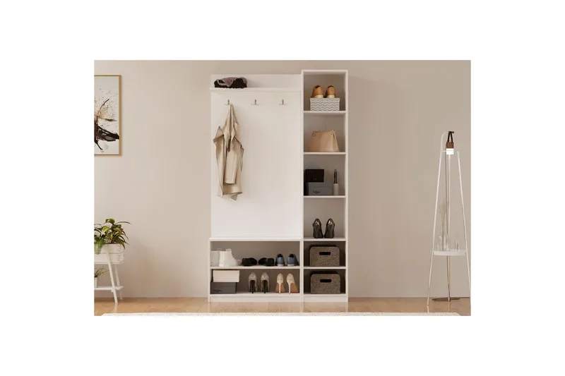 Caeton Hyllsystem 200 cm - Matt Vit - Förvaring - Hylla - Hyllsystem