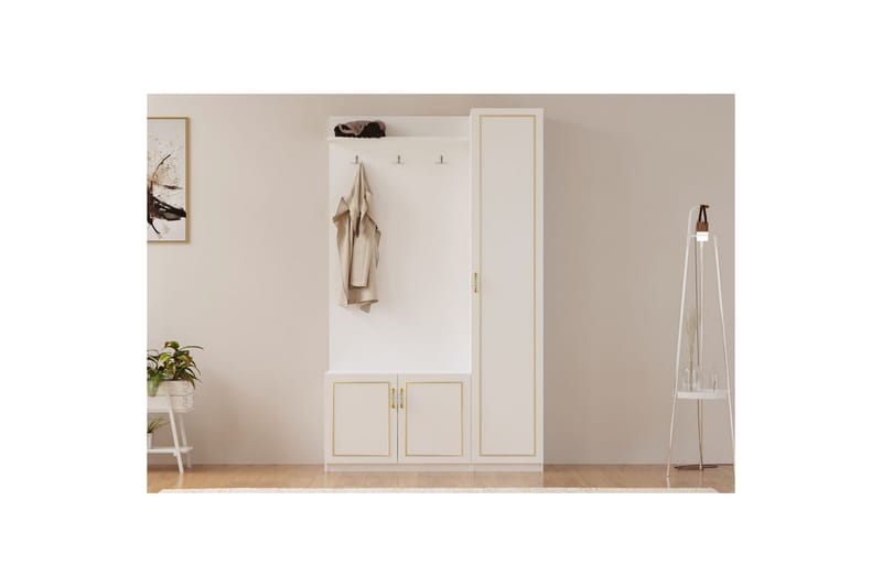 Caeton Hyllsystem 200 cm - Matt Vit - Förvaring - Hylla - Hyllsystem