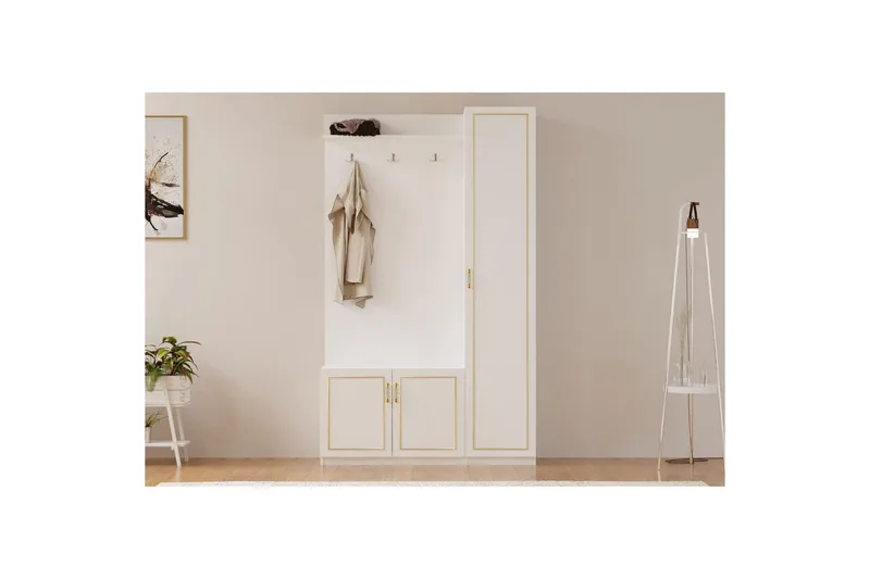 Caeton Hyllsystem 200 cm - Matt Vit - Förvaring - Hylla - Hyllsystem