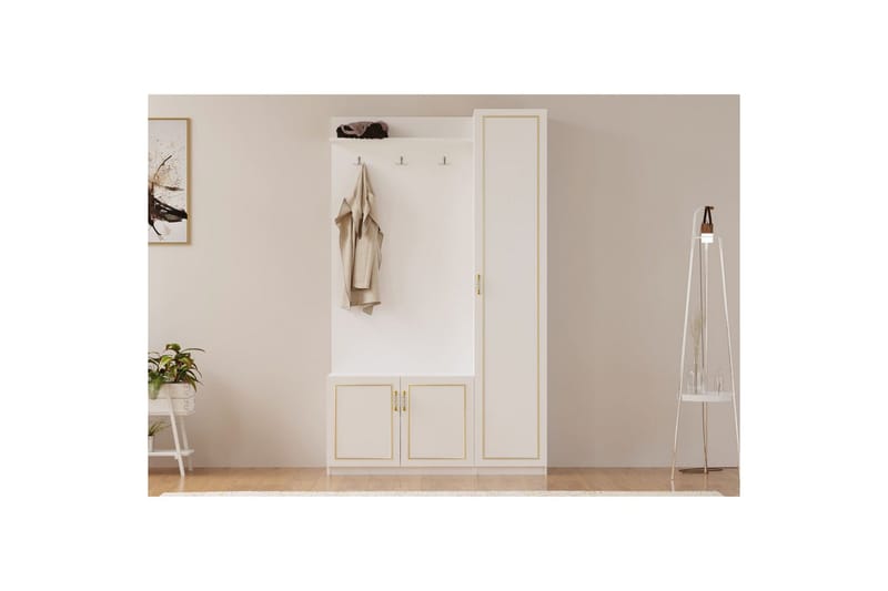 Caeton Hyllsystem 200 cm - Matt Vit - Förvaring - Skåp - Förvaringsskåp